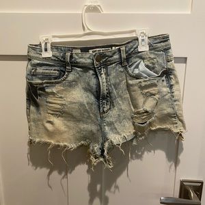 Distressed Jean Shorts